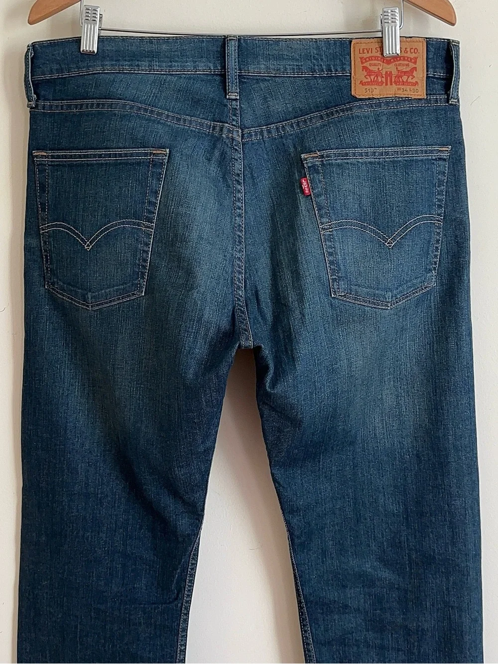 Levi’s 513 Men’s Jeans 34x30 Slim Straight Blue Denim Casual Everyday